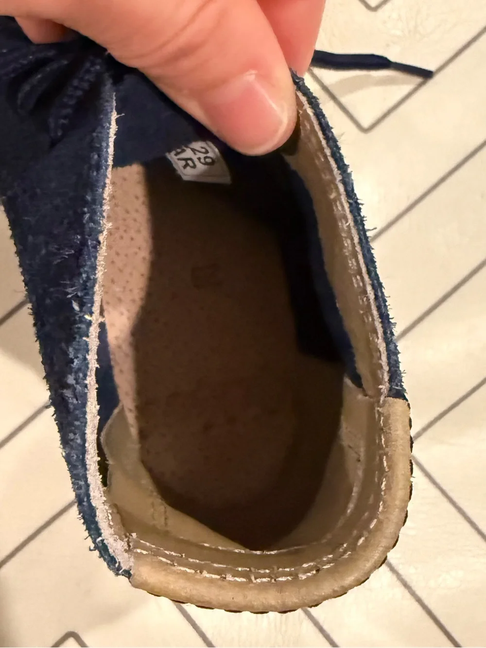 Kickers Navy Suede Lace-Up Boots